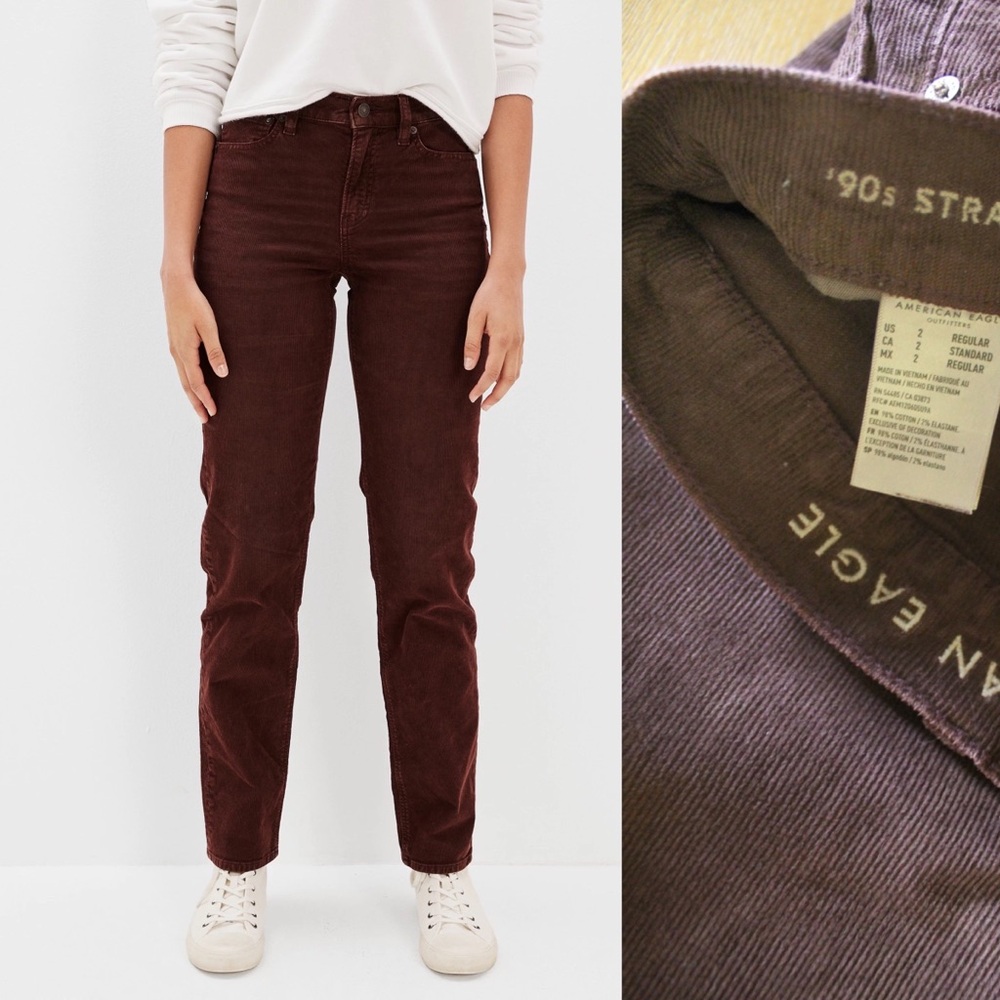 AE Stretch Corduroy '90s Straight Pants 2 26 preowned